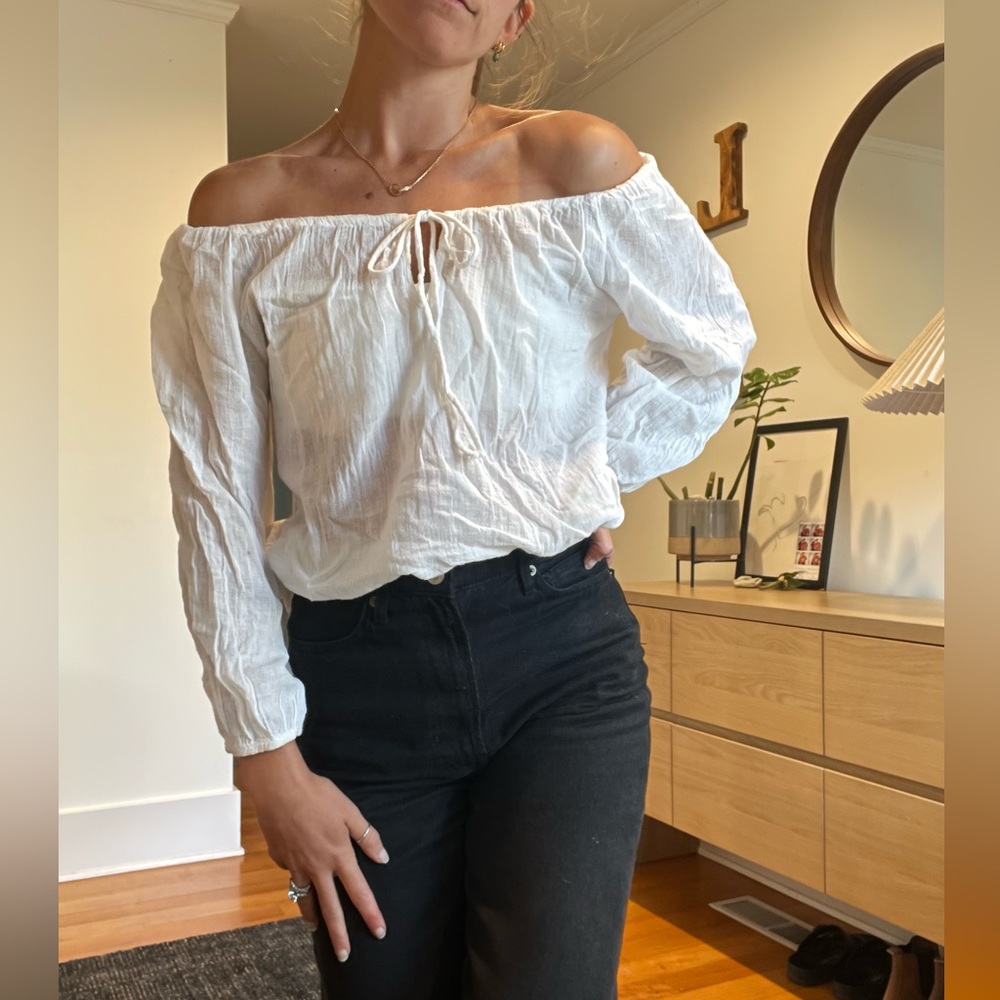 Sheer White Blouse
